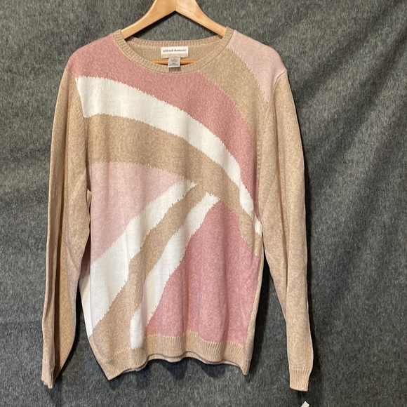 Asymmetrical striped and beaded sweater, women 2X - Picture 3 of 6